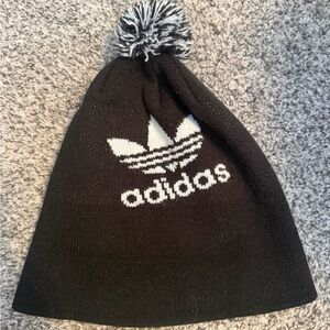Adidas Black and White Logo Beanie